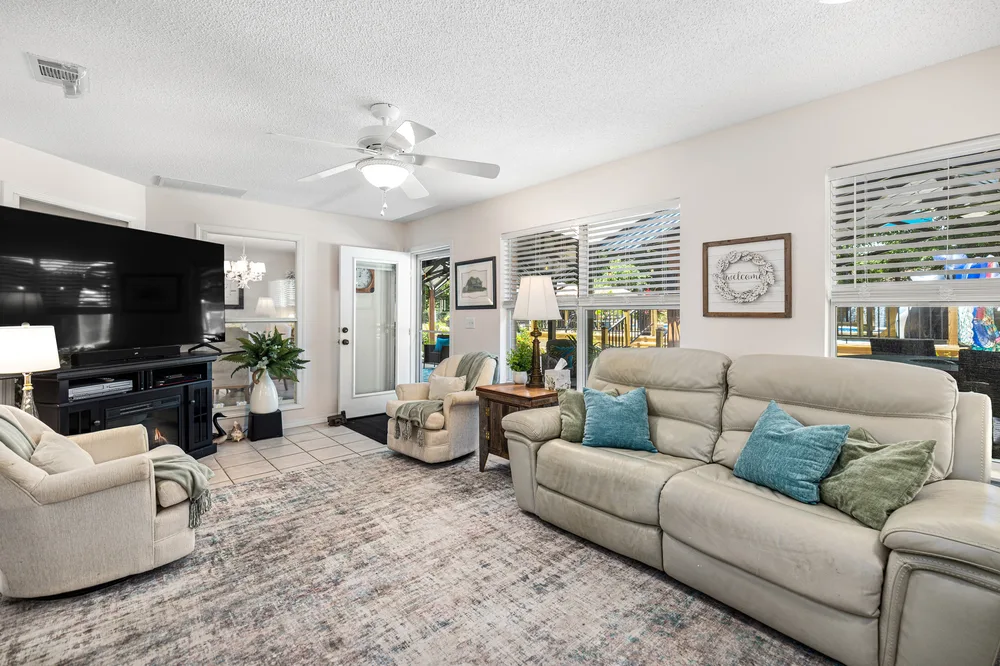 Family room interior design by Joy Signature Designs